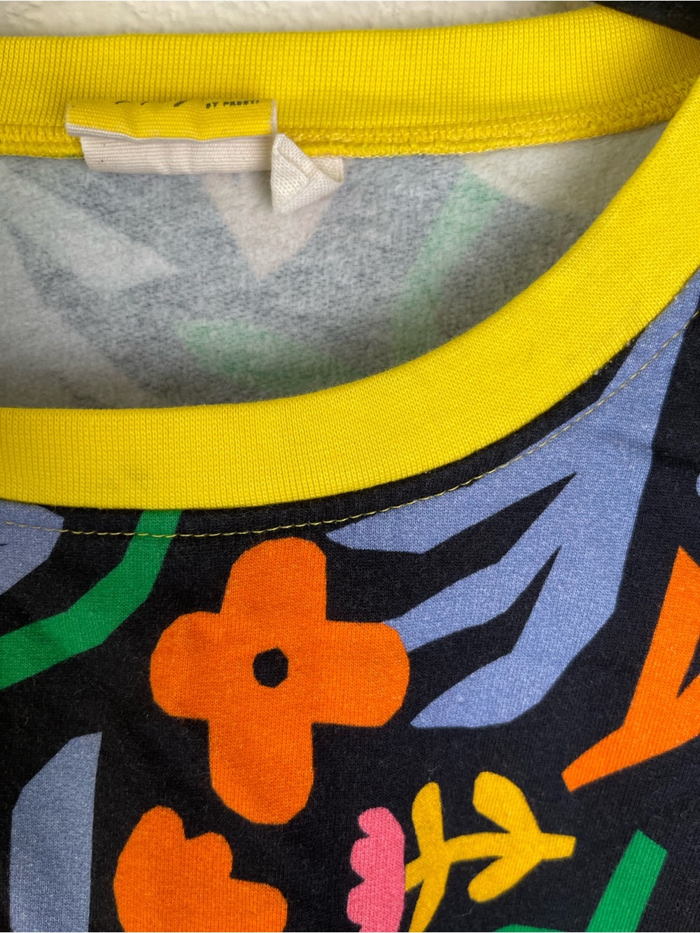 Wild & Pree Winter Garden Midnight 100% Cotton Sweatshirt Floral Colorful Sz XL - Picture 11 of 14